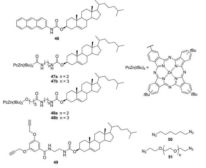 Moieties of two-component gel systems.