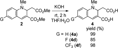 Hydrolysis of 2 to give 4.