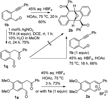 Examination of the proposed intermediates 1q and 1s.