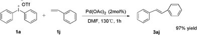 Phenylation of styrene.