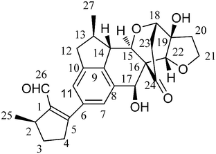 Structure of incarviatone A (1).