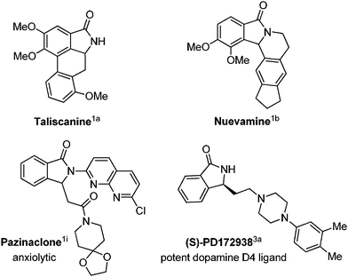Some bioactive substituted isoindolinones.