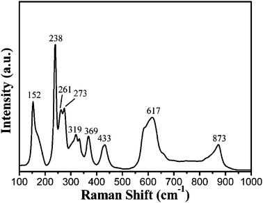 Raman spectra of the LiNbO3 nanowires.