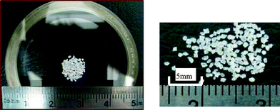 Photograph of HMX energetic particles for experiment investigation