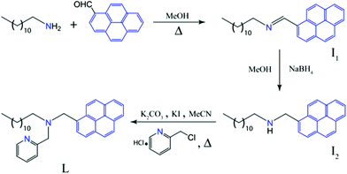 Synthetic scheme of the ligand L.