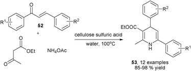 Chalcone-based three-component 1,4-DHPs synthesis.