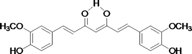 Molecular structure of curcumin.