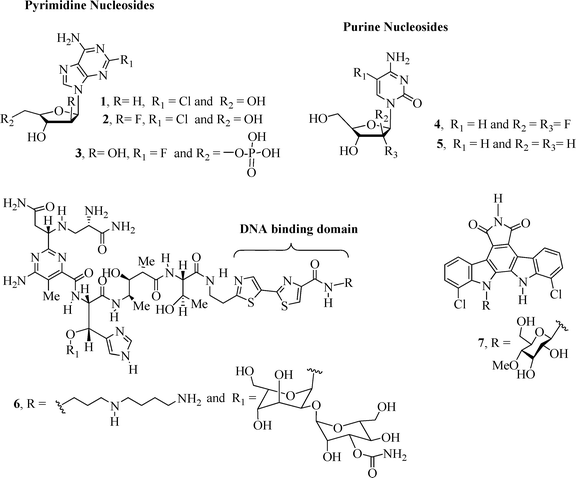 Examples of carbohydrate-based compounds 1–7 with anticancer activity.