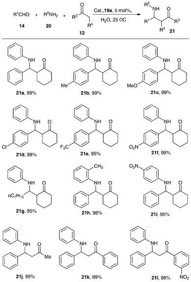 One-pot three-component Mannich-type reaction catalyzed by N-organobismuth Lewis acid in water. 47