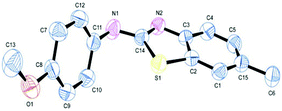 ORTEP illustration of product 2c (for clarity H atoms are omitted).