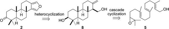 Bioinspired retrosynthetic analysis of 2.