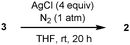 Oxidation of 3 with AgCl to form 2.