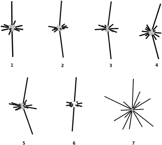 Hedgehogs of intermolecular interactions in crystals of halogenated benzenes