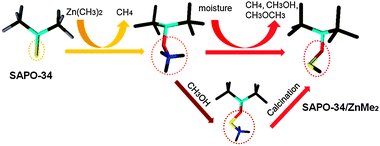 Post-synthesis modification of SAPO-34 by organometallic reagents. Adapted from ref. 330.