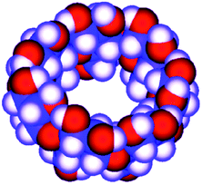 Molecular model of β-cyclodextrin.