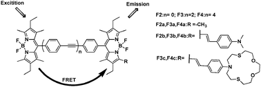 Fluorescent structure series of F2–F4 based on FRET.