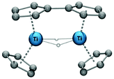 Molecular structure of “[Ti(C5H5)2]” (see ref. 4).