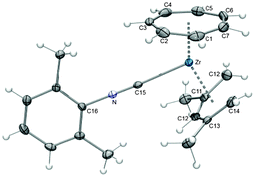 ORTEP diagram of 18.