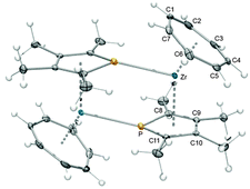 ORTEP diagram of dimeric 40.