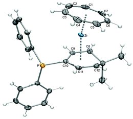 ORTEP diagram of 17.