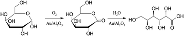 Selective oxidation of d-galactose to galactonolactone and galactonic acid by molecular oxygen over gold catalysts.