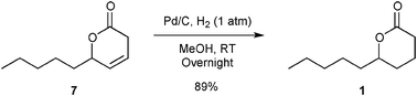 Hydrogenation of 7.