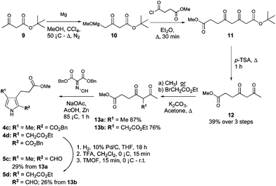 Synthesis of 3,4-disubstituted pyrroles.