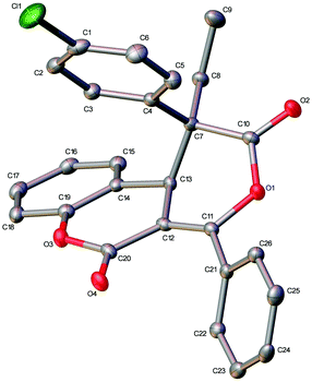 X-ray structure of cycloadduct (+)-3fa.