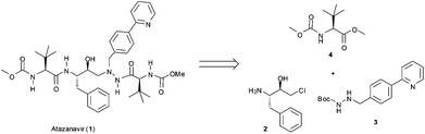 General retrosynthetic analysis for Atazanavir (1).