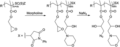 Synthesis of PHMPMA-co-PHAPMA.