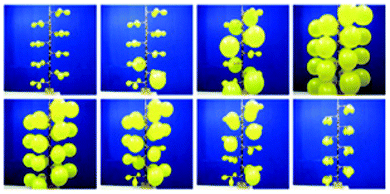 States of interconnected rubber balloons during loading and unloading with air via a pressure vessel. Reprinted from ref. 222 with permission of Elsevier.