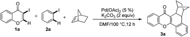 Pd-catalyzed tandem formation of compound 3a.