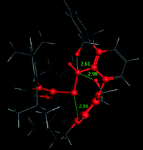 Optimized computed DFT structure of 4+, the (experimentally unobserved) complex cation formed on 1-e− oxidation of 4 that ultimately gives the observed metallated product 7. ΔG4+/7 (calculated) = −9 kcal mol−1.