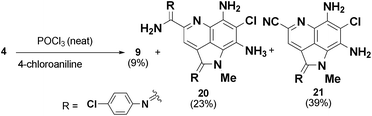 Attempts at chemical conversion of 4 to 9.