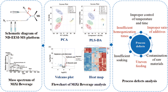 Graphical abstract: Production process defects of MiXi beverage detected by neutral desorption extractive electrospray ionization mass spectrometry