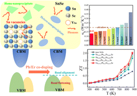 Graphical abstract: High thermoelectric performance of Pb and Er co-doped polycrystalline SnSe via endogenous hetero-/homo-nanostructures and band alignment