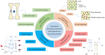 Graphical abstract: Semiconductor photocatalytic antibacterial materials and their application for bone infection treatment