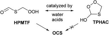 Graphical abstract: Perhemiacetal formation and Cl/NO3-initiated chemistry of hydroperoxymethylthioformate (HPMTF) in atmospheric DMS oxidation