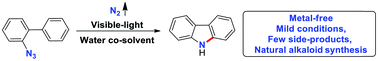 Graphical abstract: Visible-light-promoted intramolecular C–H amination in aqueous solution: synthesis of carbazoles