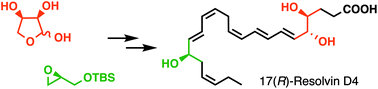 Graphical abstract: Stereocontrolled total synthesis of Resolvin D4 and 17(R)-Resolvin D4