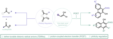 Graphical abstract: Intramolecular and intermolecular benzannulation of arylethanone derivatives enabled by visible light-induced catalytic generation of tether-tunable distonic radical anions